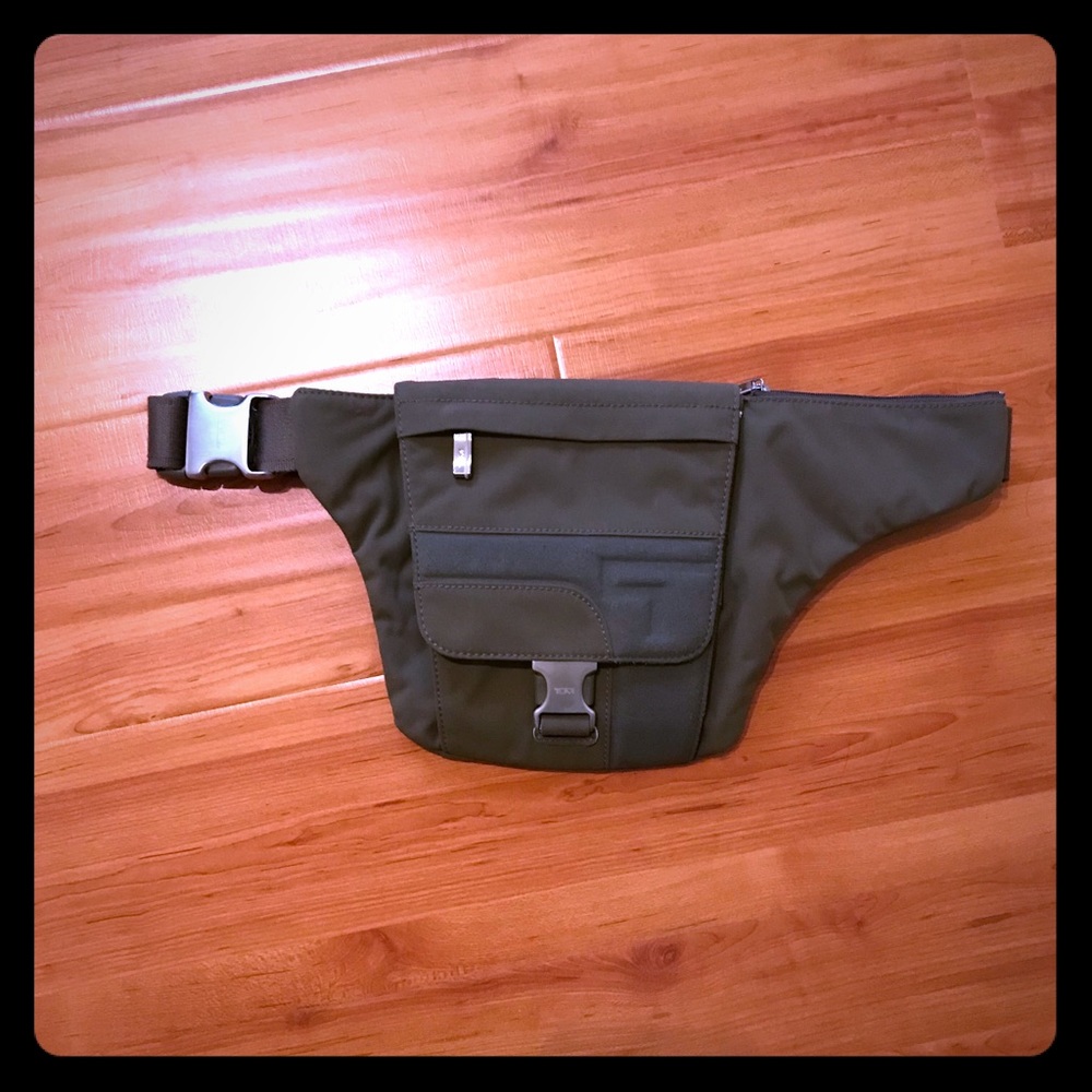 Tumi authentic adjustable fanny pack olive